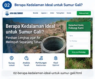 Ilustrasi Berapa Kedalaman Ideal untuk Sumur Gali?