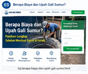 Ilustrasi Berapa Biaya dan Upah Gali Sumur?