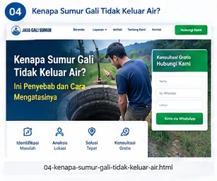 Ilustrasi Kenapa Sumur Gali Tidak Keluar Air?