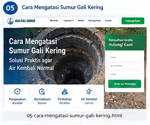 Ilustrasi Cara Mengatasi Sumur Gali Kering