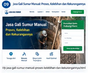 Ilustrasi Jasa Gali Sumur Manual: Proses, Kelebihan dan Kekurangannya