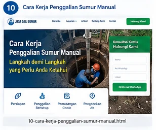 Ilustrasi Cara Kerja Penggalian Sumur Manual