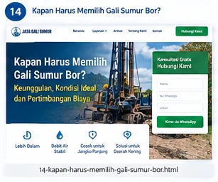 Ilustrasi Kapan Harus Memilih Gali Sumur Bor?