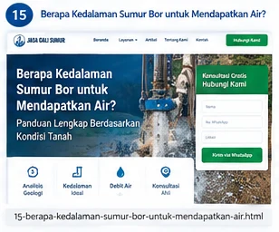 Ilustrasi Berapa Kedalaman Sumur Bor untuk Mendapatkan Air?