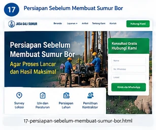 Ilustrasi Persiapan Sebelum Membuat Sumur Bor
