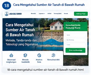 Ilustrasi Cara Mengetahui Sumber Air Tanah di Bawah Rumah