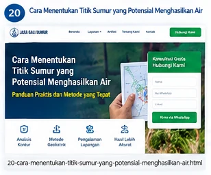 Ilustrasi Cara Menentukan Titik Sumur yang Potensial Menghasilkan Air
